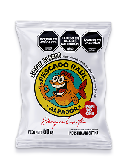 Alfajor Pescado Raul Blanco producido por Fantoche